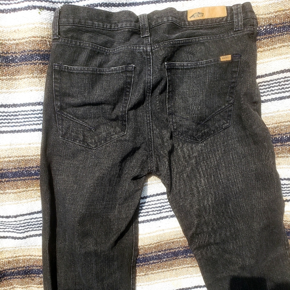 Vans charcoal black straight leg jeans denim 32x34